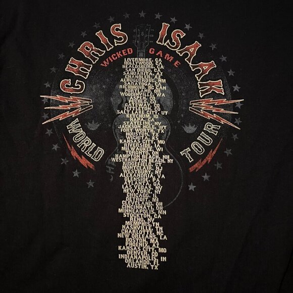 Vintage Chris Isaak Wicked Games World Tour Concert T-Shirt, Size Medium - Picture 3 of 6